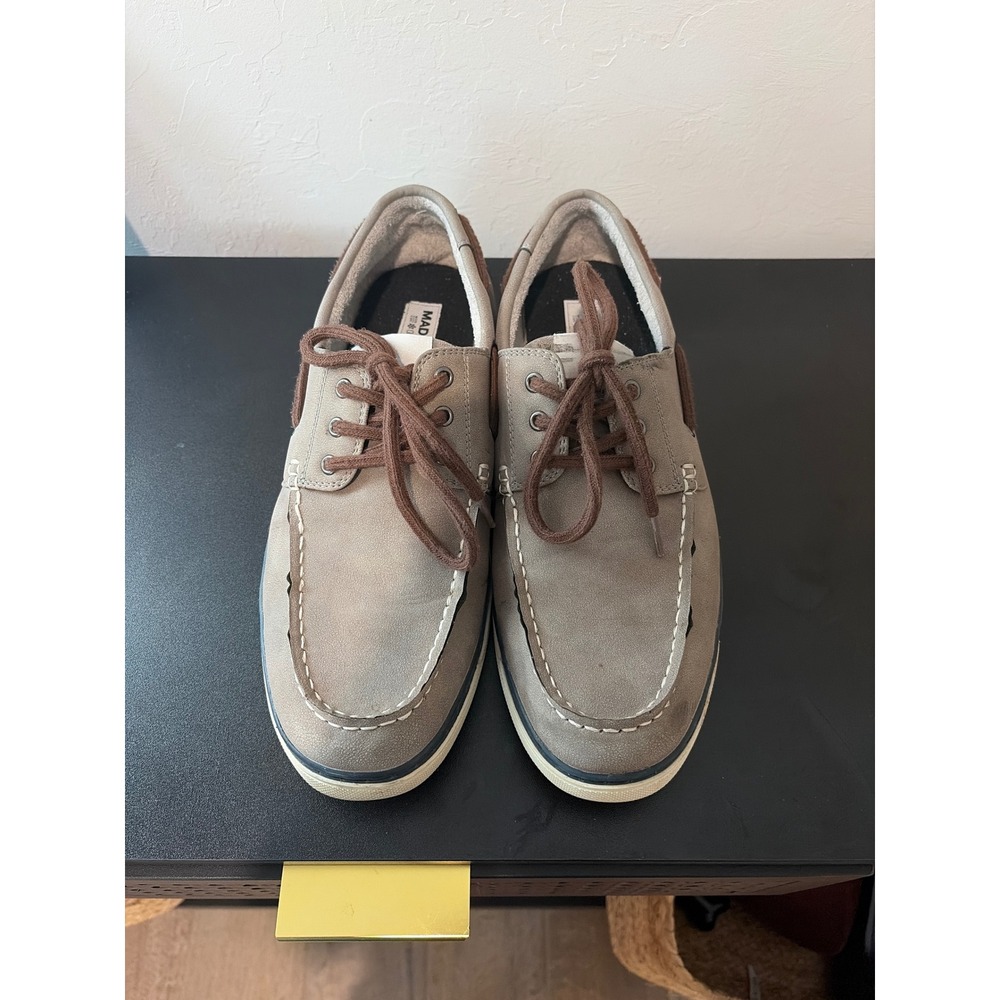 Steve Madden Mens Grey Boat Shoes Ortholite Loafers Size 10 Casual Nautical